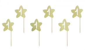 Cupcake Topper no 1 in Gold Star