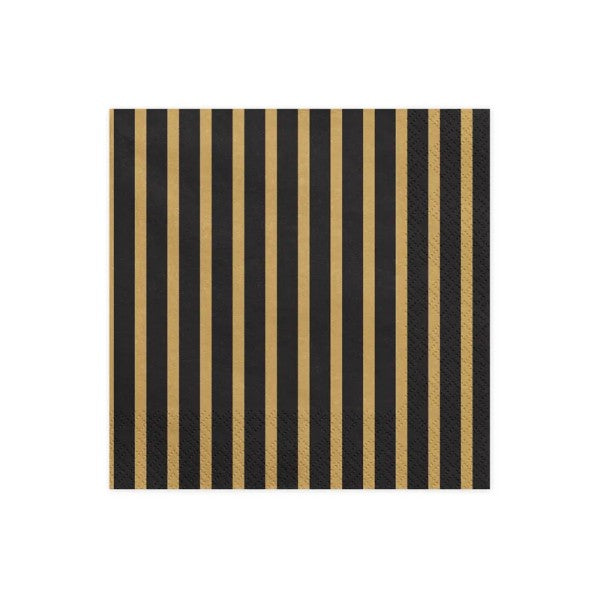Napkins Stripes gold