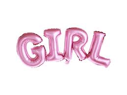 Girl' Foil Pink Balloon Banner