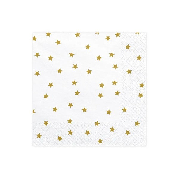 Napkins Stars, gold
