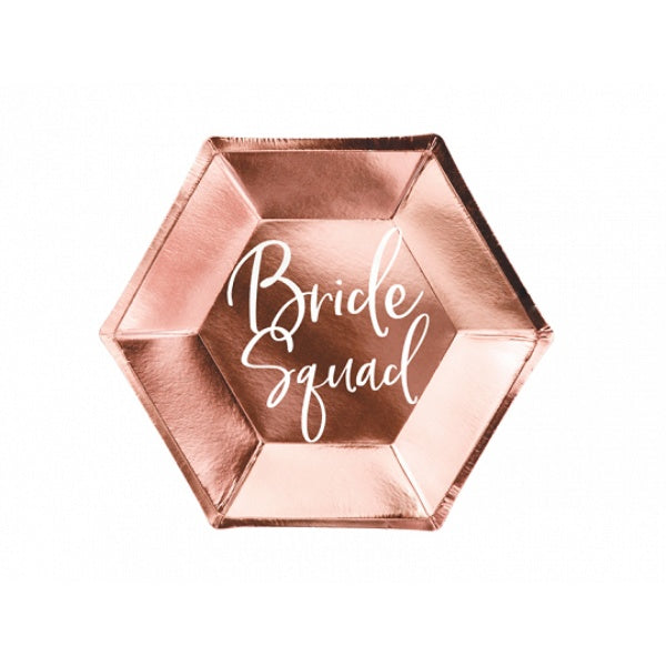 Plates Bride squad, rose gold