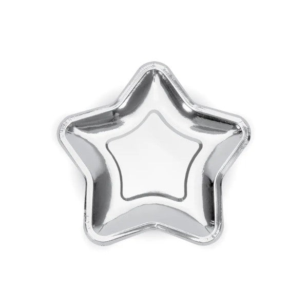 Paper Plates Star, silver