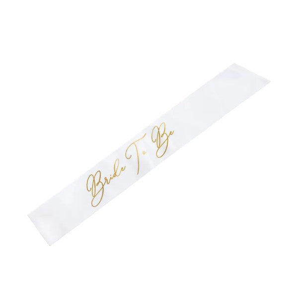 Sash Bride to be, white