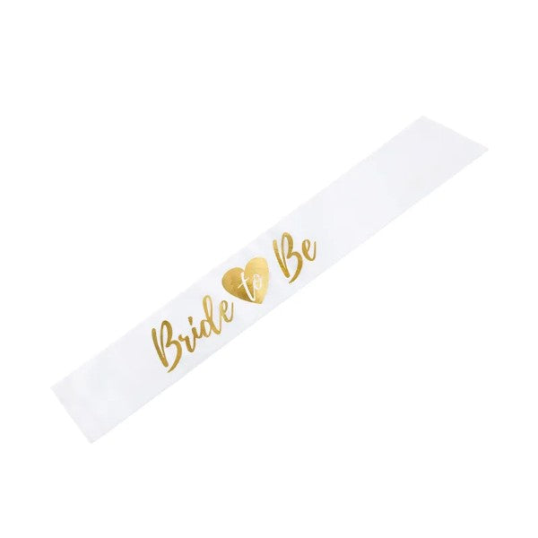 Sash Bride to be, white