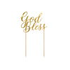 Cake topper God Bless, gold
