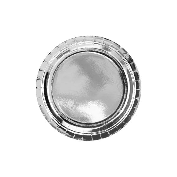 Round plates, silver