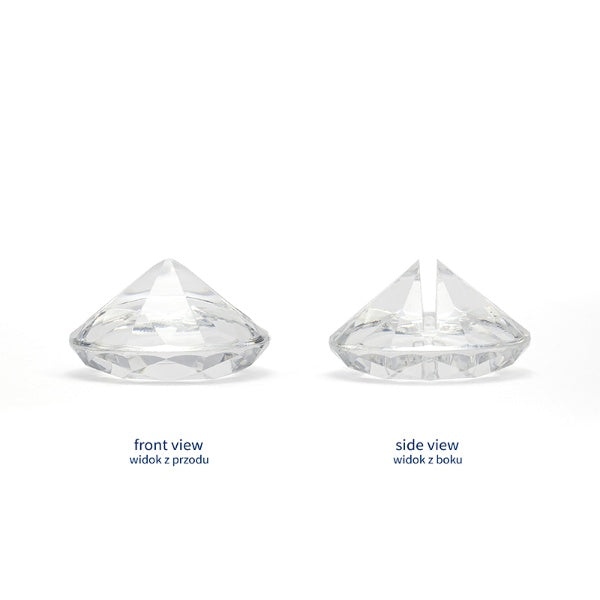 Diamond place card holder, colourless