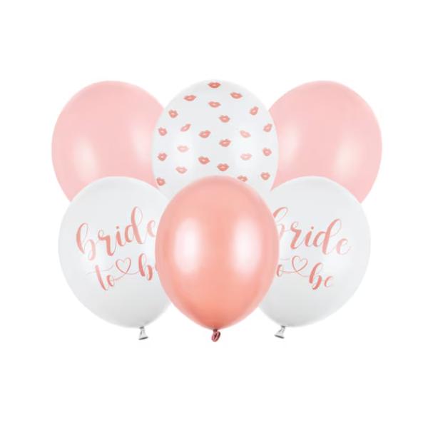 Bride to Be Pack of 6 Pink and white