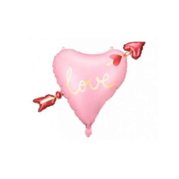 "love" Heart Foil Balloon Pink