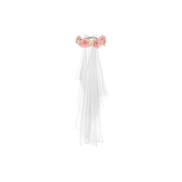 Flower crown with veil