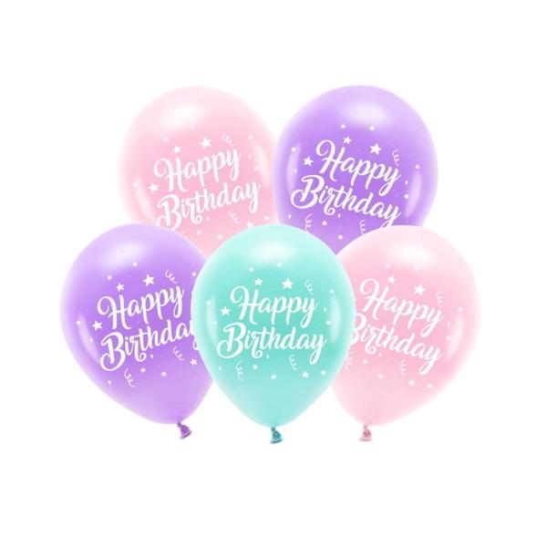 Pack Happy Birthday Latex balloons