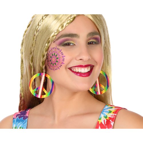 PEACE SIGN HIPPIE EAR RINGS