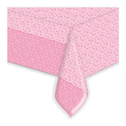 Table Cloth, Plastic  Baby Pink