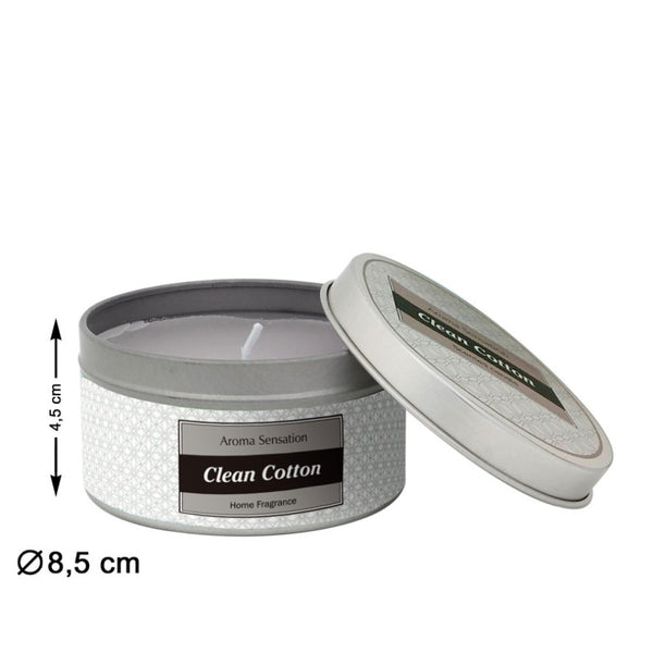 CANDLE D8.4X4.6CM  CLEAN COTTON