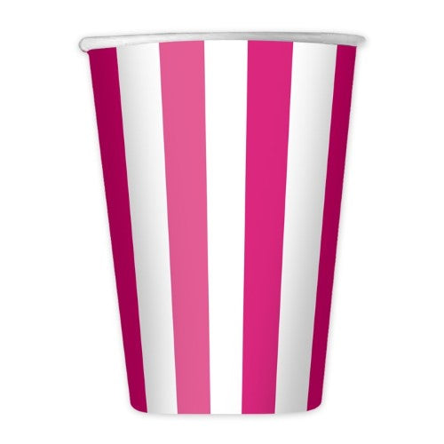 Cups Stripes Fuchsia