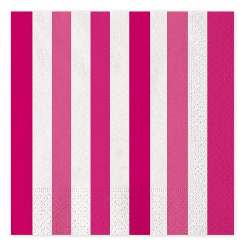 Napkins Stripes Fuchsia