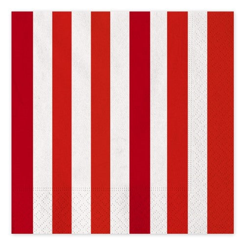 Napkins Stripes Red