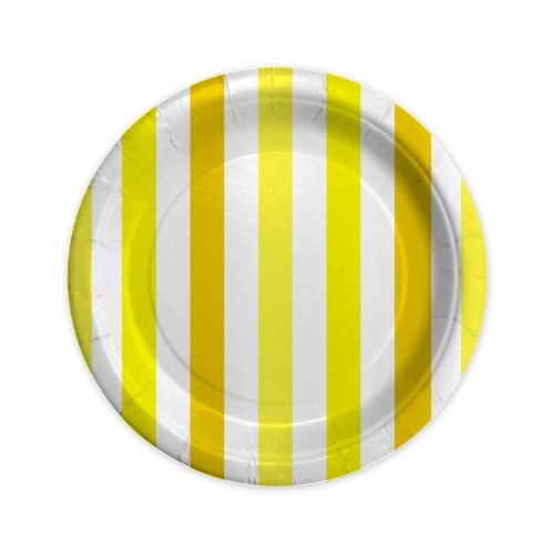 Plates Stripes Yellow