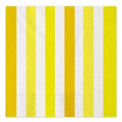 Napkins Stripes Yellow