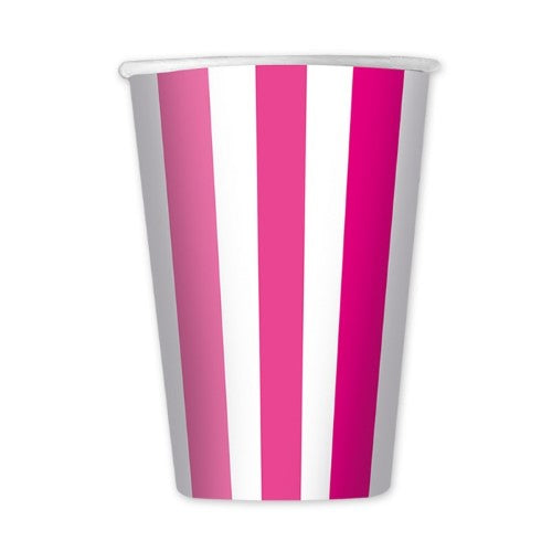 Cups Stripes Fuchsia