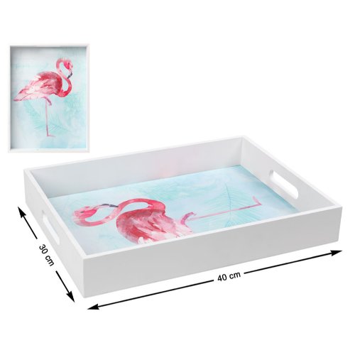 FLAMINGO TRAY 40X30X6CM