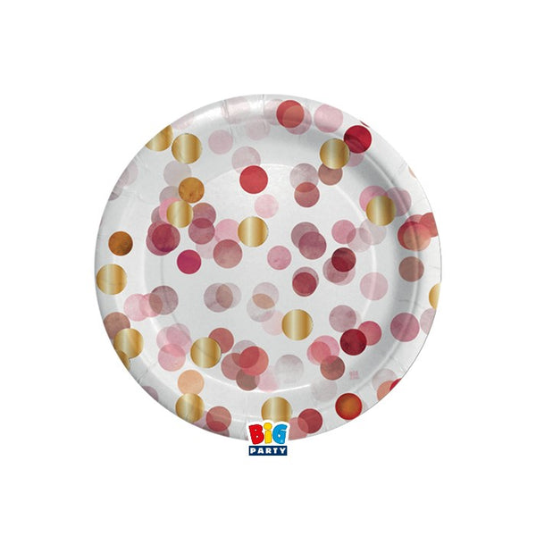 Plates Confetti Pink