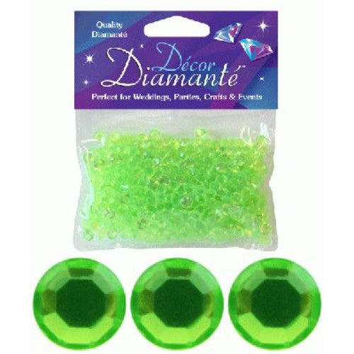 Crystal confetti, 6mm, Lime green