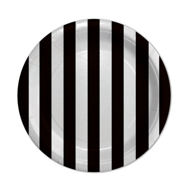 Black and White striped Plates