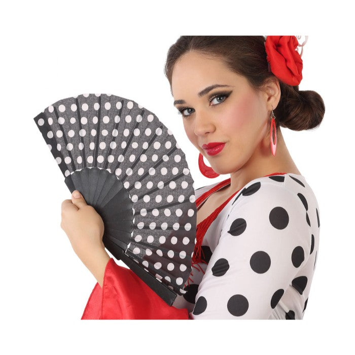 Fan black with dots