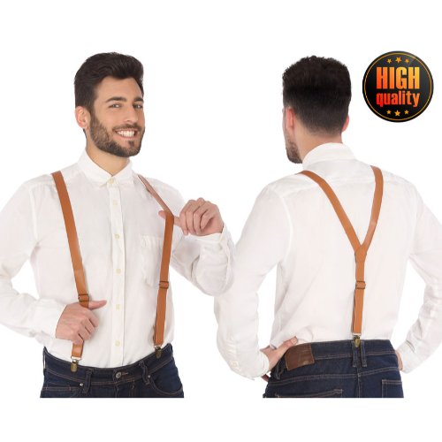 BRACES SUSPENDERS BROWN