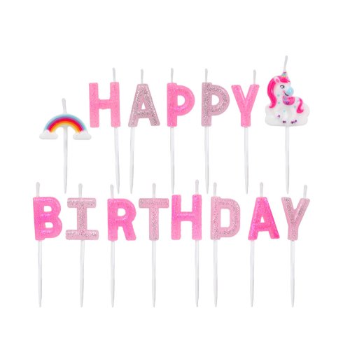 CANDLES HAPPY BIRTHDAY LETTERS