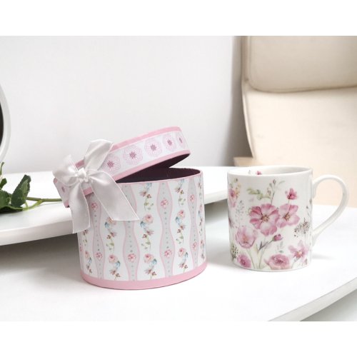 CUP 250ML PORCELAIN FLOWERS