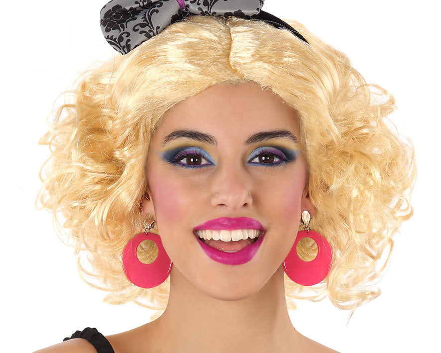 EAR RINGS NEON PINK