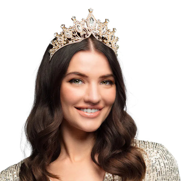 Metal tiara Royal Lady rose gold