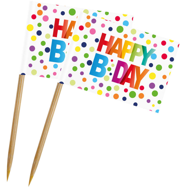 Flag Picks Rainbow Dots HBD /50