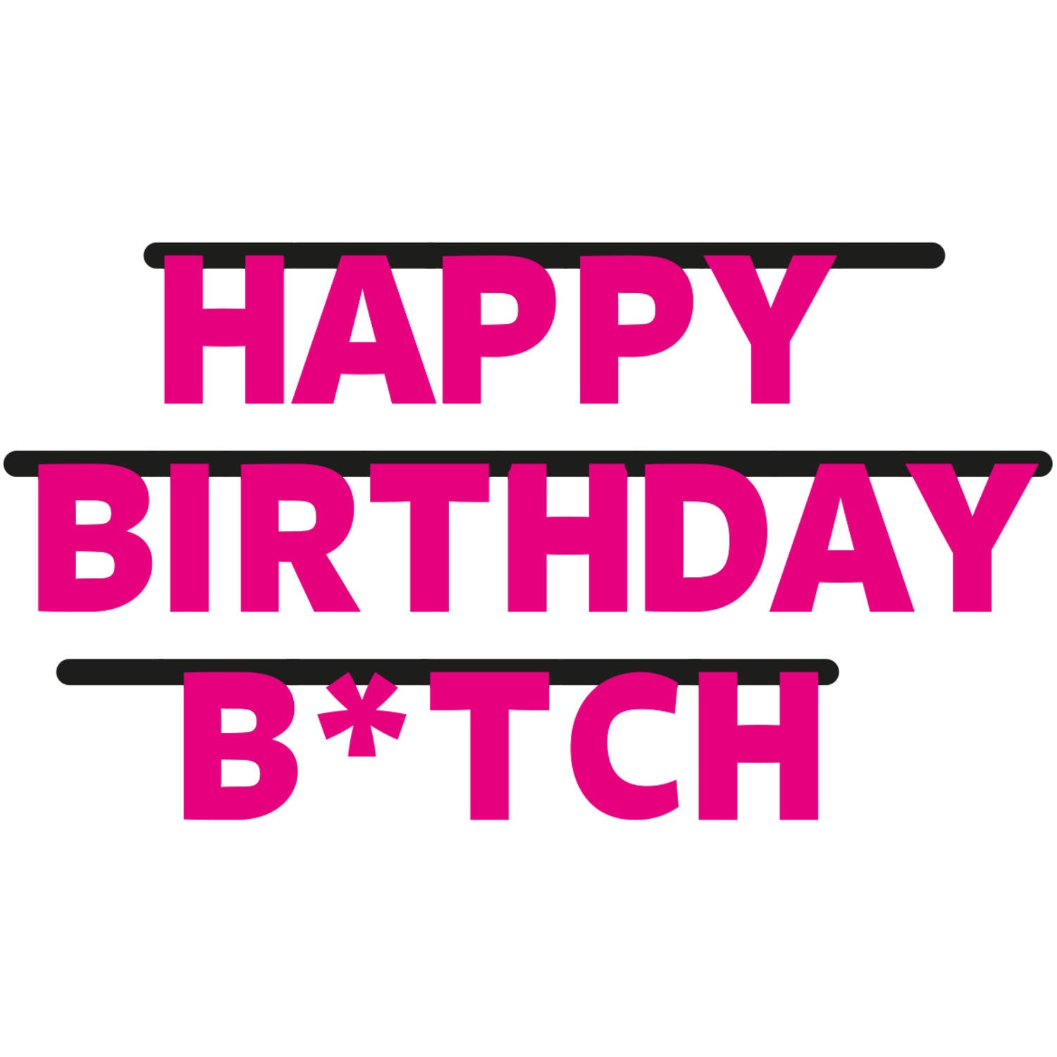 HBD Bitch Letterbanner
