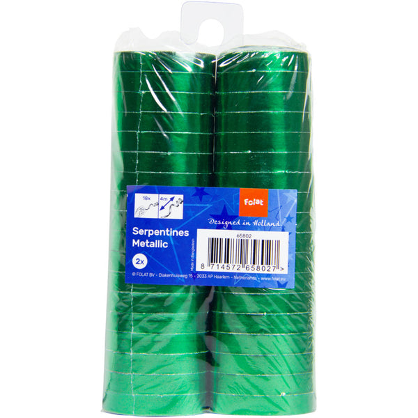 Serpentines Metallic Green 4m /2