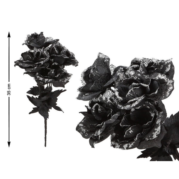 Halloween Flower 35Cm Black