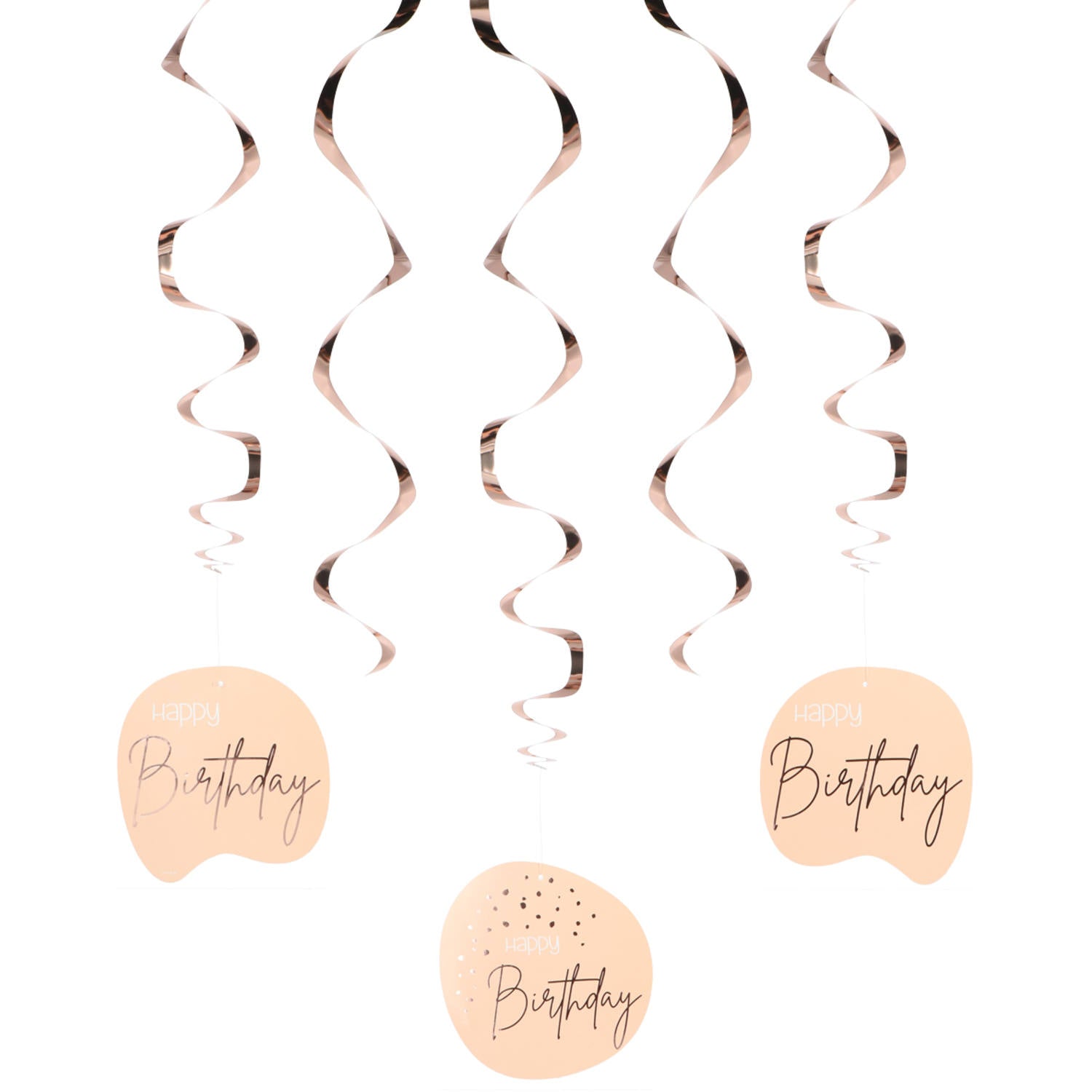 Swirl Deco blush Happy Birthday /5