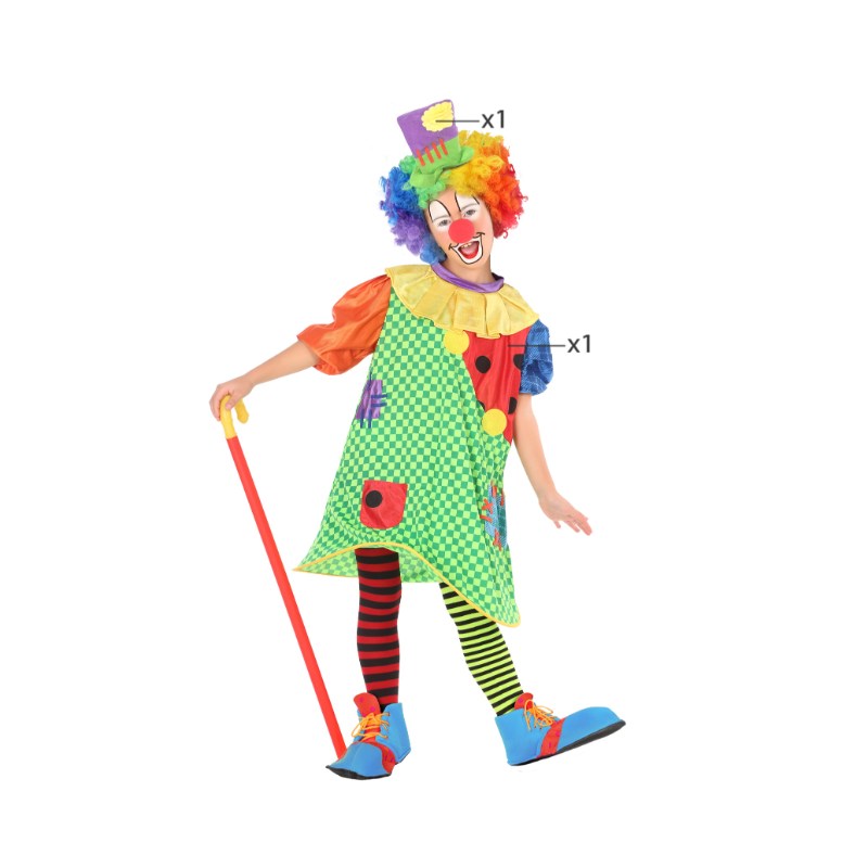 COSTUME WOMAN CLOWN 5-6