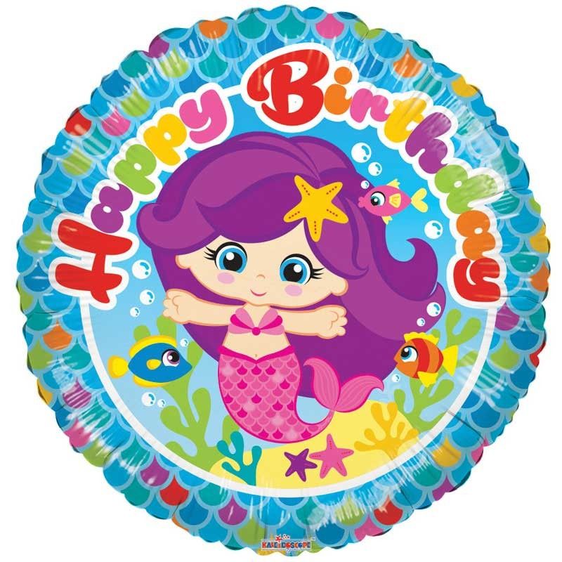 Balloon-Birthday Pink and Purple Mermaid