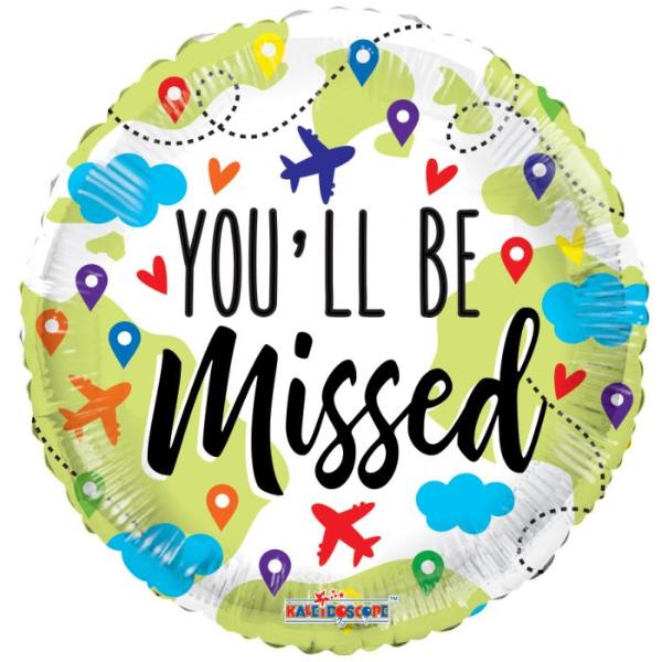 You'll Be Missed18" Foil Balloon