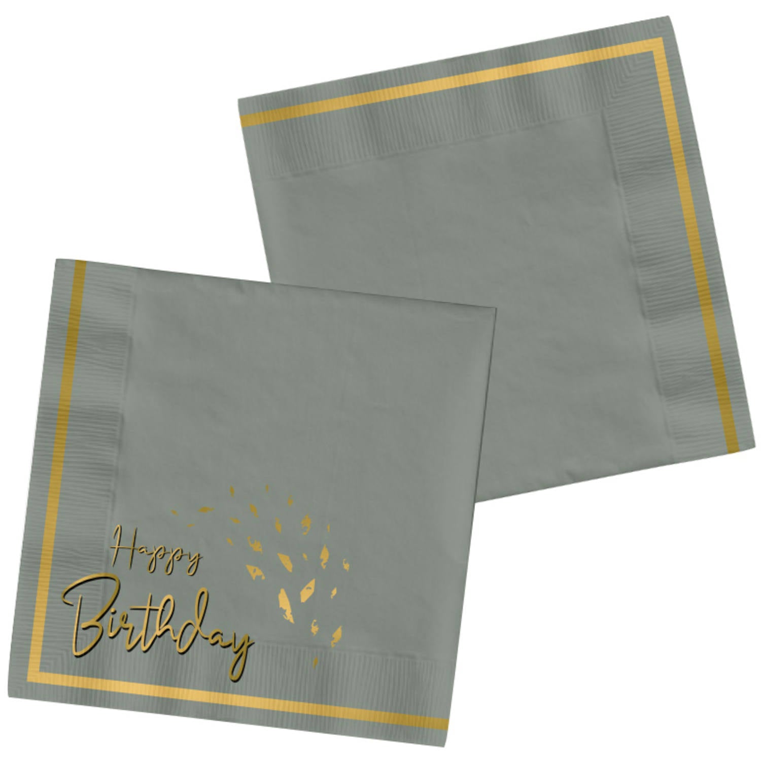 Napkins HBD Golden Dawn 33x33cm /20