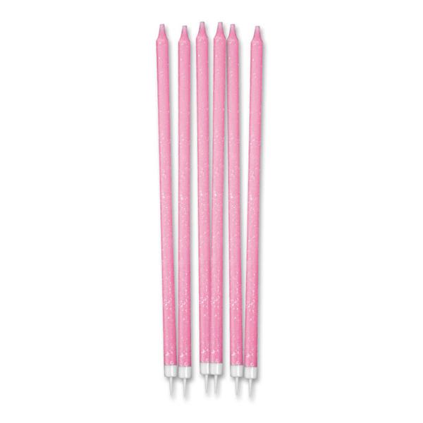 12 Candles Glitter Pink cm.15 + supp.