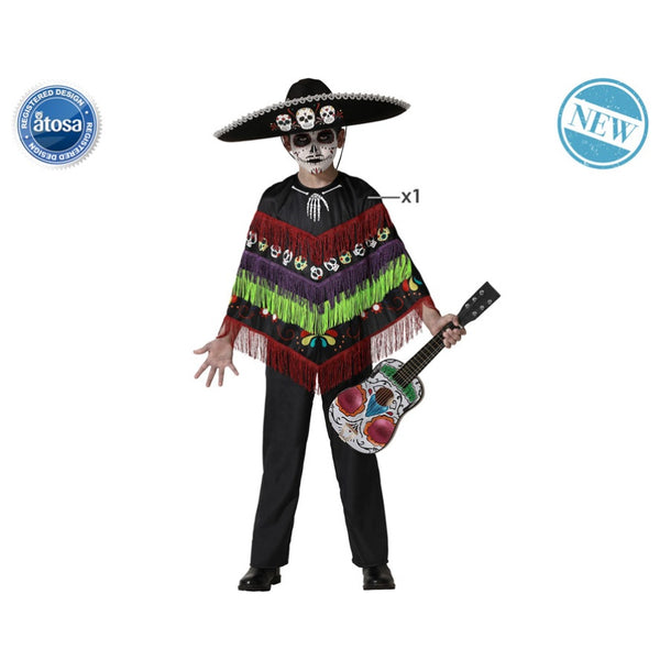 COSTUME SKELETON PONCHO 10-12