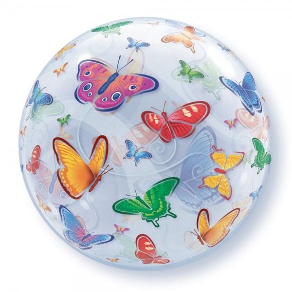 BALLOON Bubbles with Colourful Butterflies