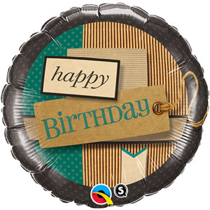 Balloon-Birthday Green Black Gold