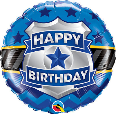 Balloon-Happy Birthday Police Badge