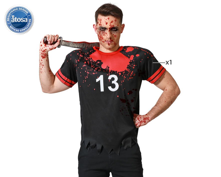 COSTUME RUGBY PLAYER BLOODY