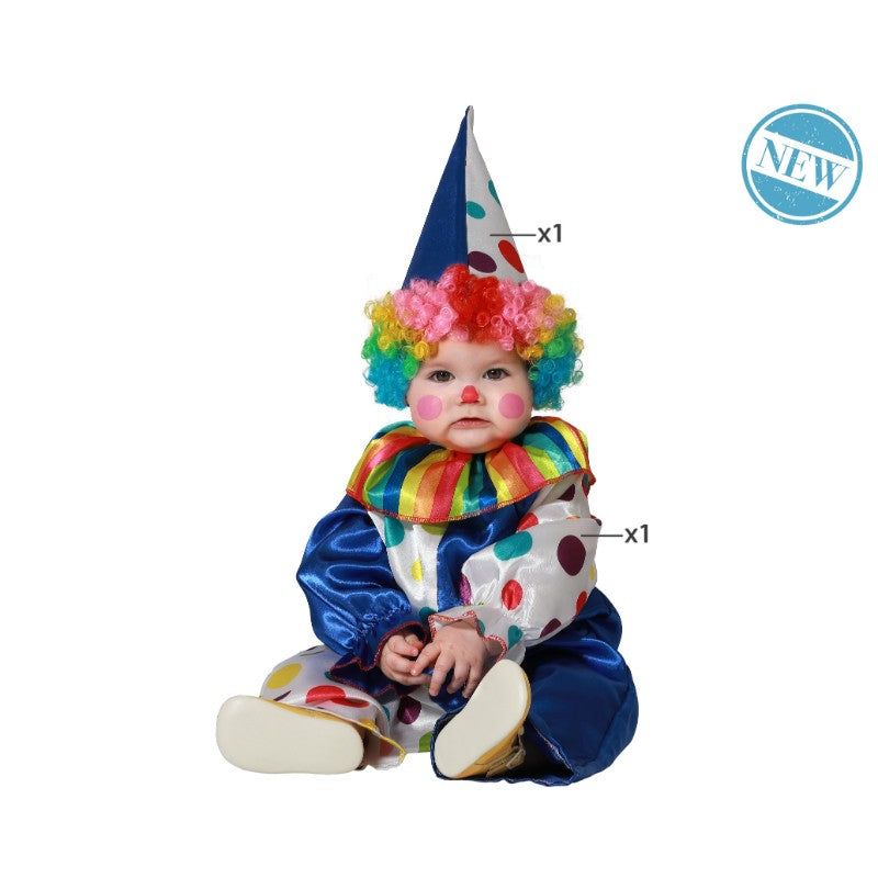 COSTUME CLOWN 6-12 MONTHS